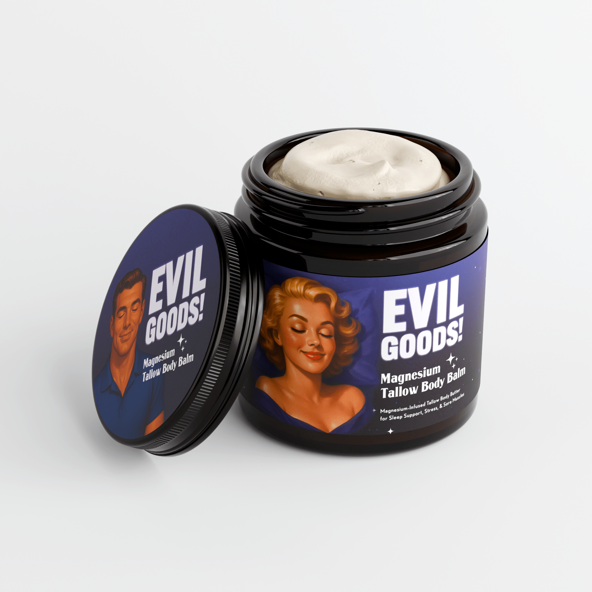 Grass-Fed Tallow Magnesium Balm EVIL GOODS! World's BEST Beef Tallow Balm
