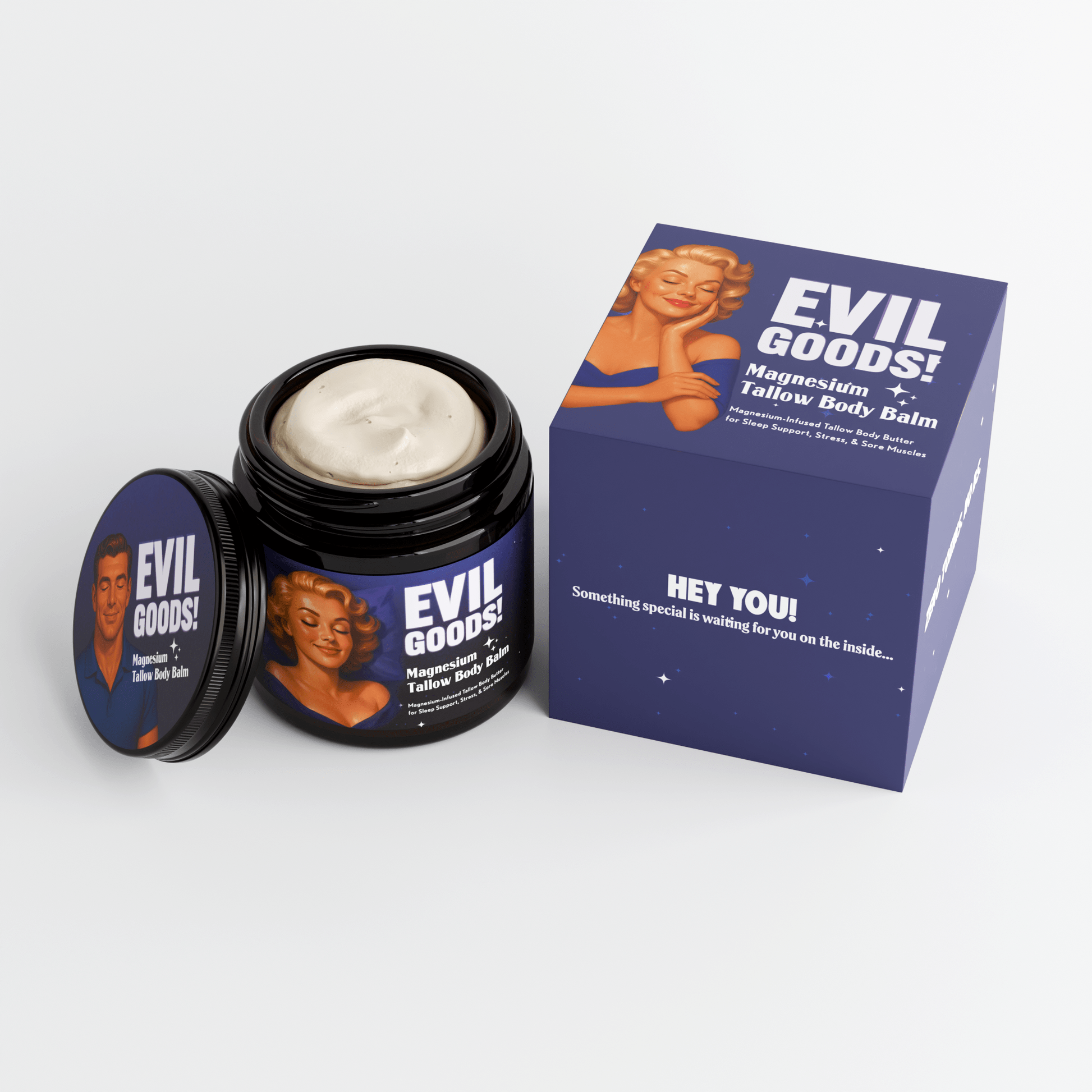 Grass-Fed Tallow Magnesium Balm EVIL GOODS! World's BEST Beef Tallow Balm